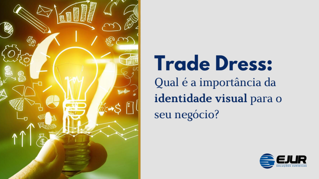 Lâmpada remetendo à criatividade com texto sobre Trade Dress